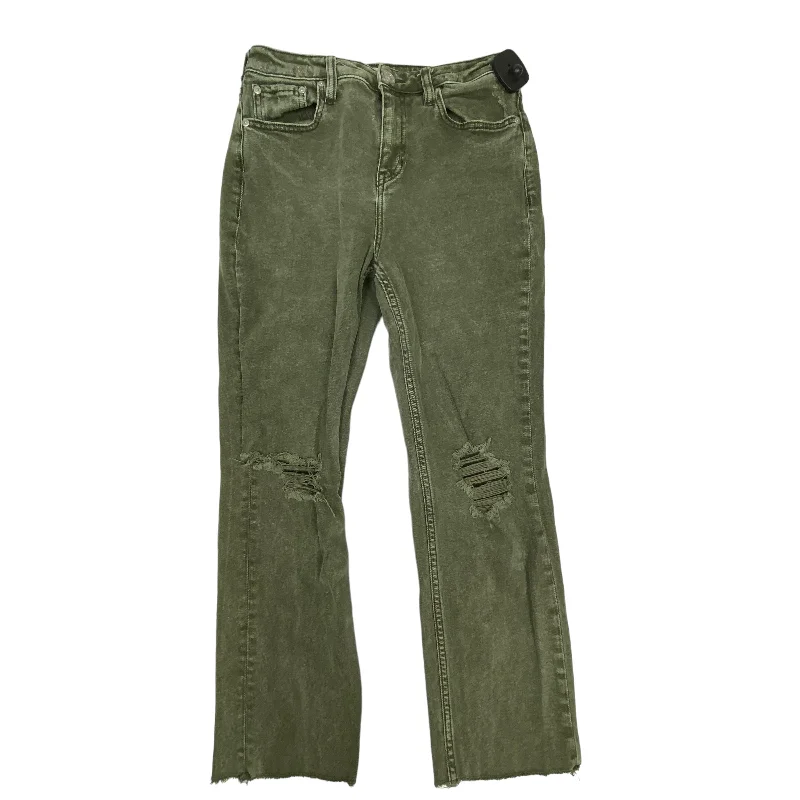 Jeans Straight By Cleo + Wolf In Green Denim, Size: 2