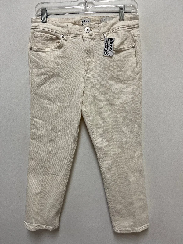 Jeans Straight By J. Jill In Cream Denim, Size: 8petite