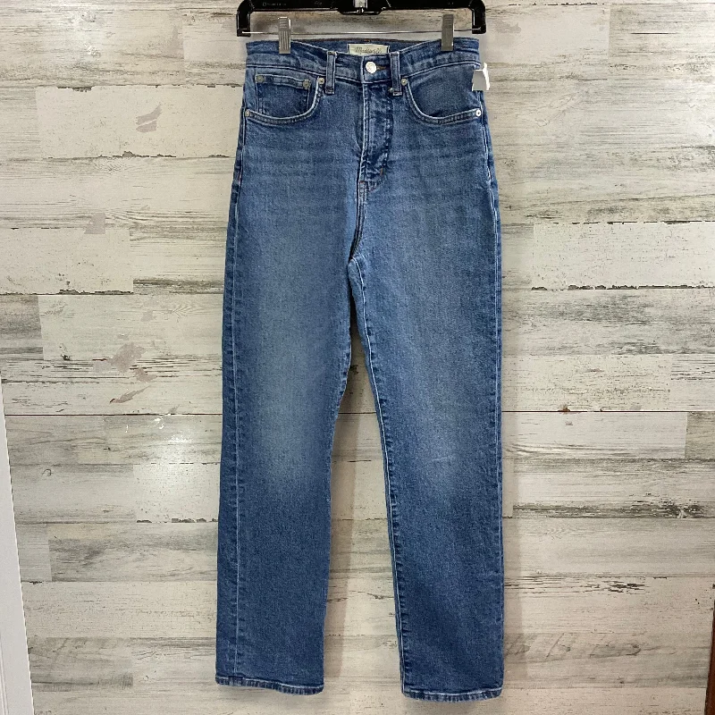 Jeans Straight By Madewell In Blue Denim, Size: 0