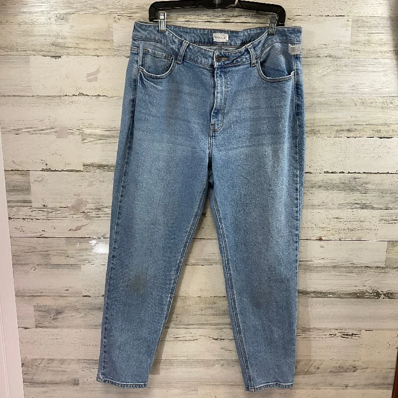 Jeans Straight By MS. CELLO In Blue Denim, Size: 16