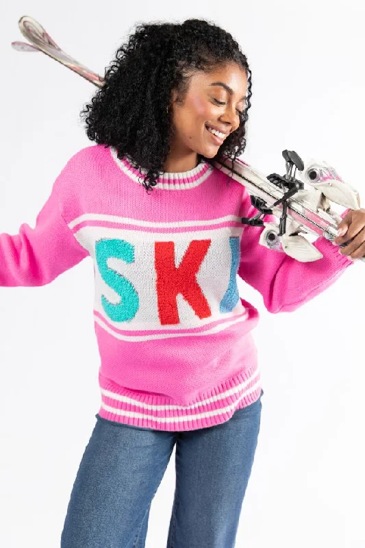 Varsity Ski Pink Sweater