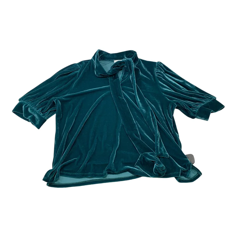 Top Short Sleeve By Sedge In Teal, Size: L