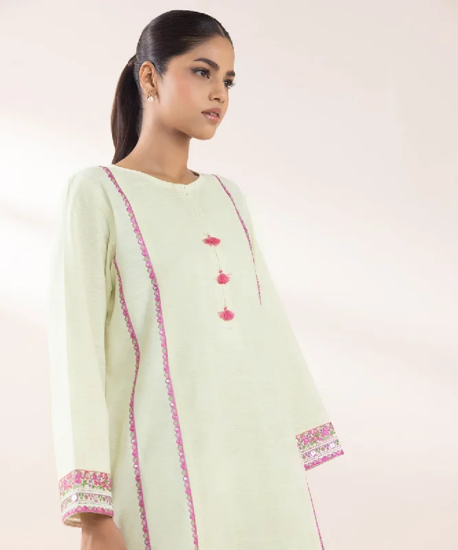 Embroidered Cotton Jacquard Shirt