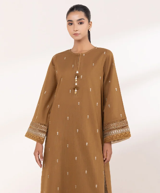 Embroidered Khaddar Shirt