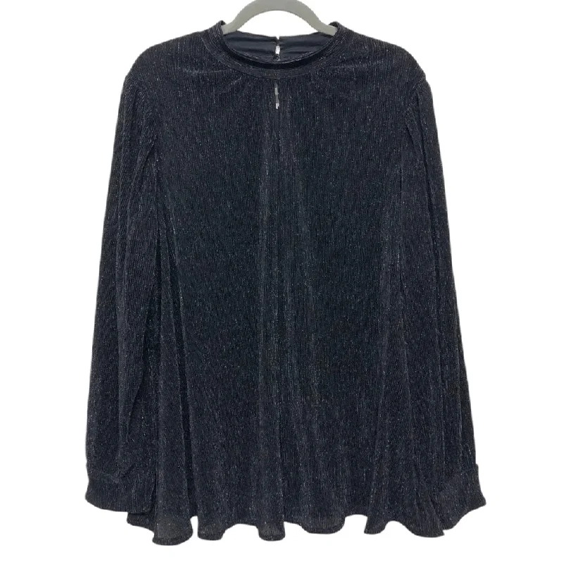 Blouse Long Sleeve By Lane Bryant In Black, Size: 22