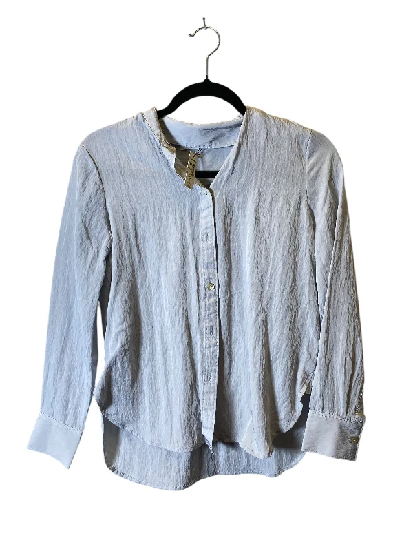 Blouse Long Sleeve By Madewell In Grey, Size: Xs