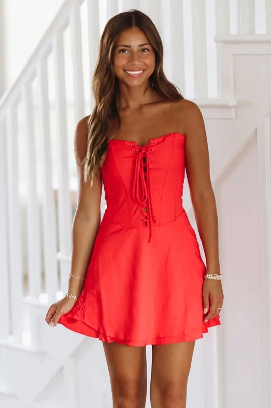 Bella Rosa Mini Dress - Red