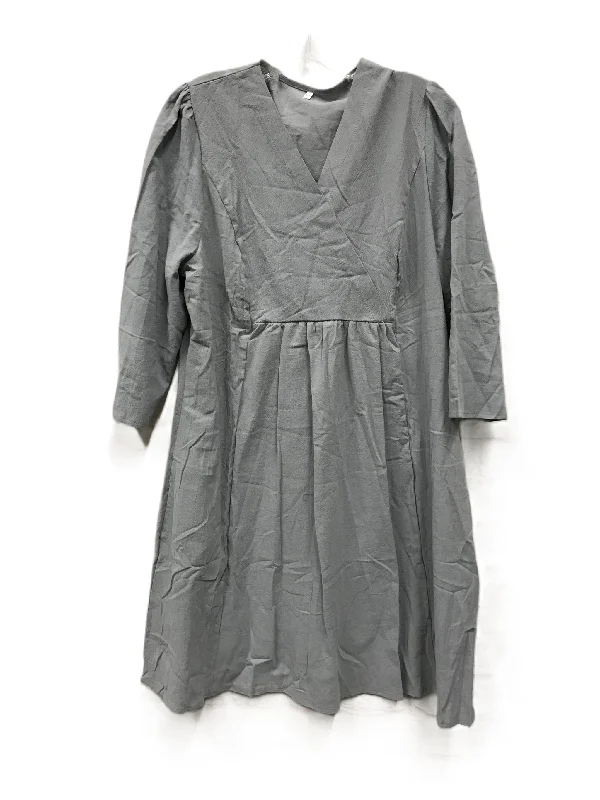 Grey Dress Casual Midi By Grey, Size: Xxl