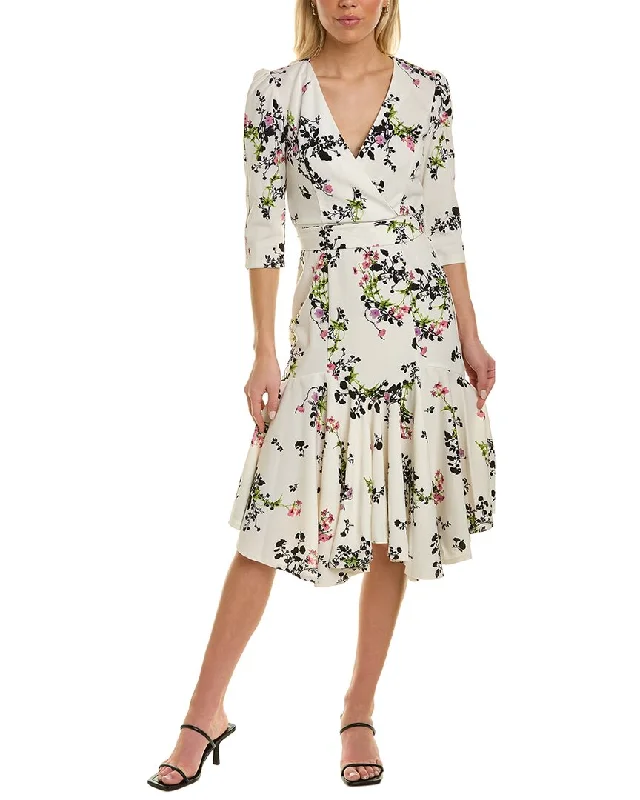 MAISON TARA Printed Midi Dress