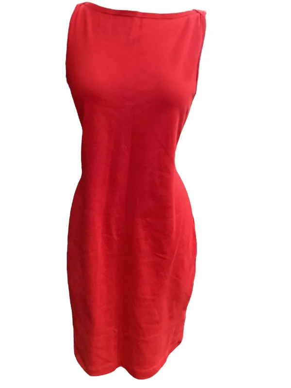 Red Dress Casual Midi Basic Equipment, Size M