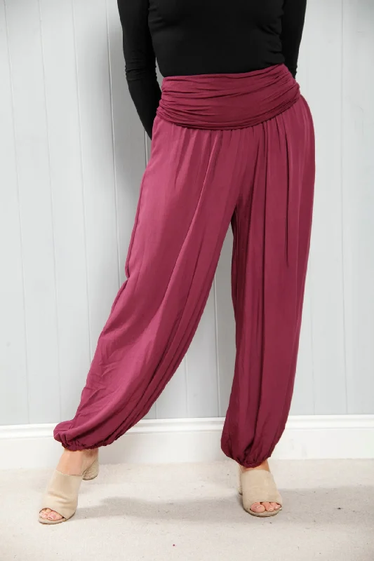 Plain Harem Pants Plum