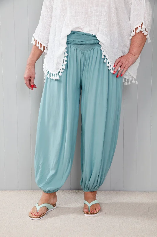 Plain Harem Pants Sea Green