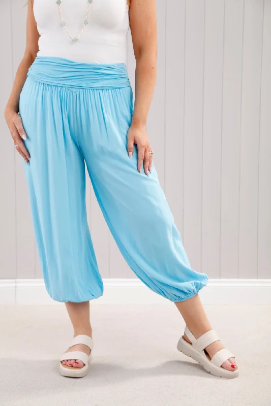 Plain Harem Pants Turquoise