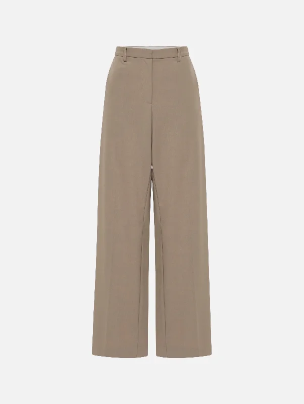 Relaxed Tailored Trouser in Taupe