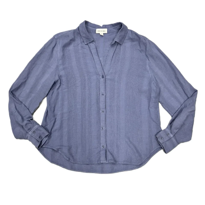 Top Long Sleeve By Cloth & Stone In Blue, Size: Xl