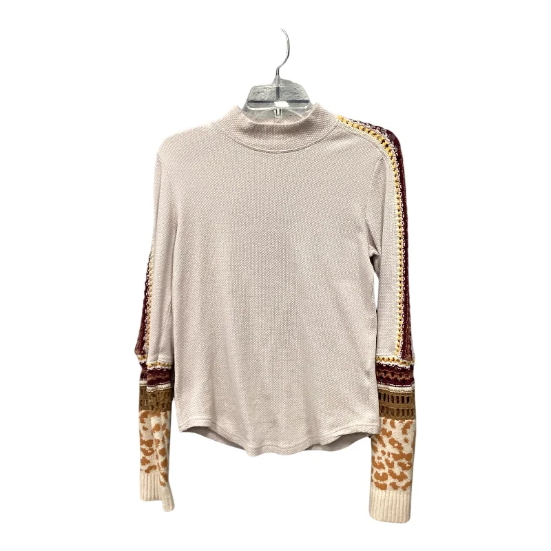 Top Long Sleeve By Free People In Beige, Size: L